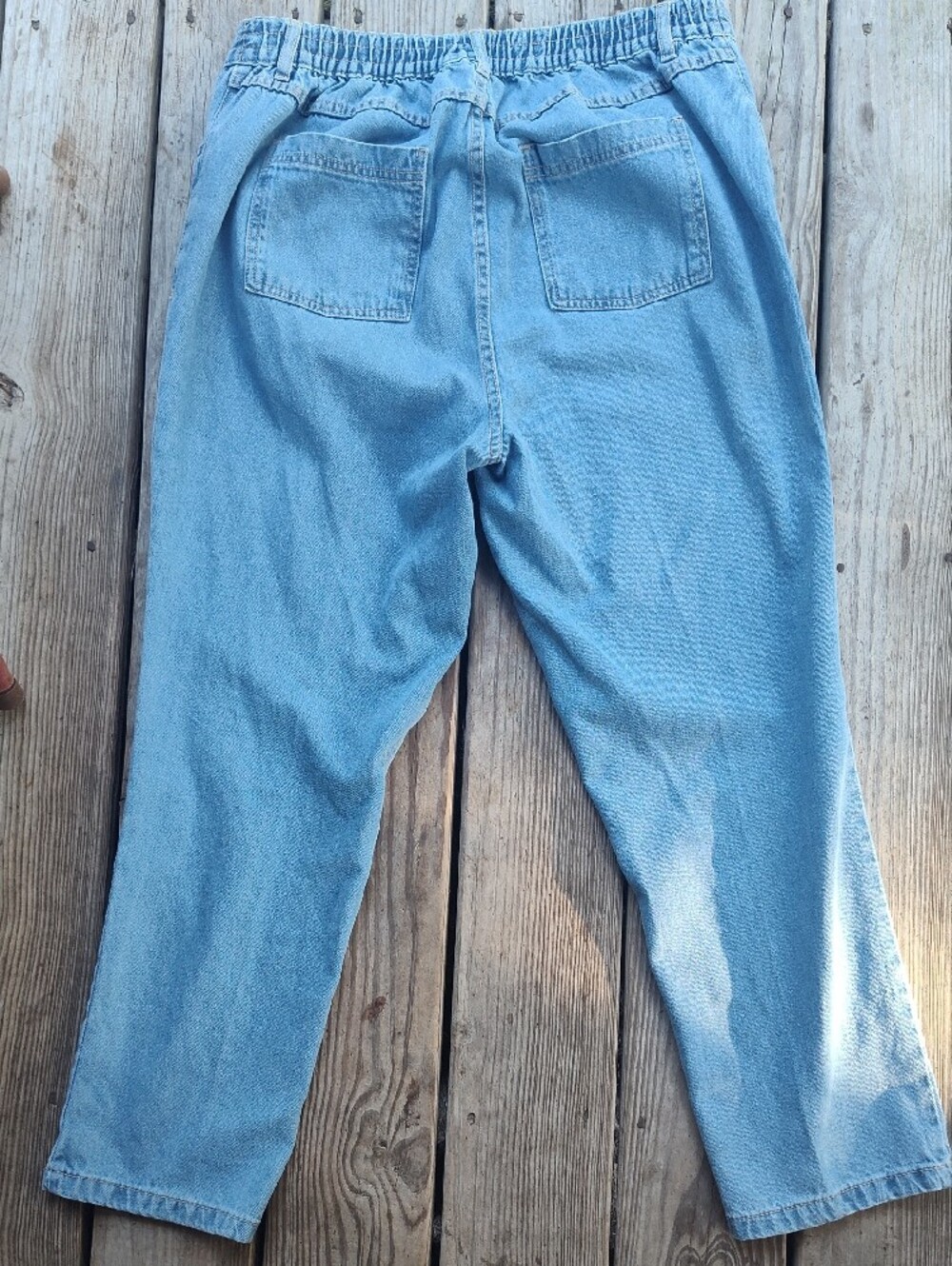 Woman Within Light Blue Elastic Waist Denim Pants Size 16W - Picture 2 of 6